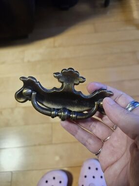 Set Of 10 Antique-Style Brass Drawer Pulls - Ornate Bail Handles